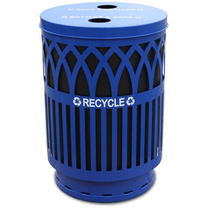 Witt Industries Covington Recycling Collection Recycling Trash Cans in Blue