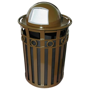 Witt Industries Decorative Collection Dome Top Waste Receptacles in Brown