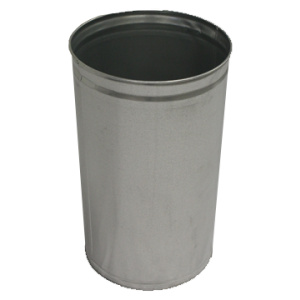 Witt Industries Oakley Metal Liner Collection Trash Bins in Silver