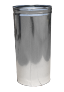 Witt Industries Oakley Metal Liner Collection Galvanize Trash Cans in Stainless Steel