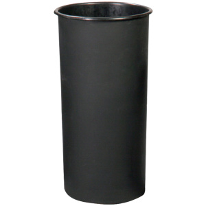 Witt Industries Round Liners Collection Trash Bins in Black