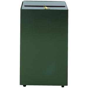 Witt Industries Secure Document Container Collection Trash Container in Green