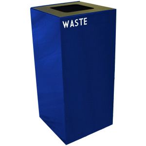 Witt Industries Geo Cube Collection Commercial Garbage Cans in Blue