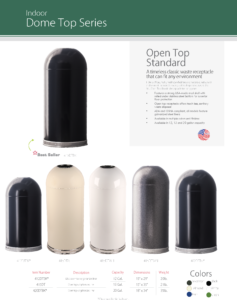 Witt Open Top Standard Metal Garbage Cans Catalog Page Transparent