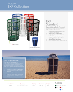 Witt EXP Standard Collection Trash Cans Catalog Page Transparent