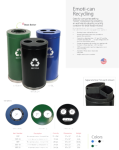 Witt Emoti-Can Recycling Trash Cans Catalog Page Transparent