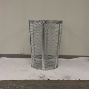 Witt Industries EXP Standard Collection Outdoor Garbage Can in Silver