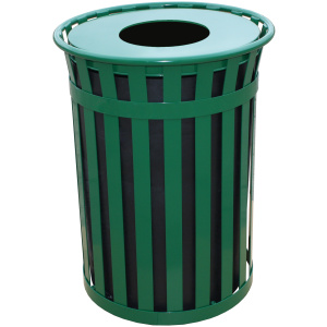 Witt Industries Oakley Collection Flat Top Commercial Waste Receptacles in Green