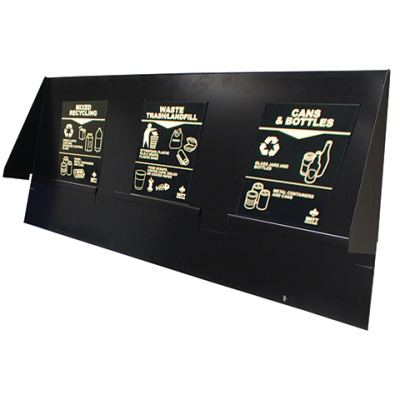 Witt Industries Message Board Recycling Containers in Black