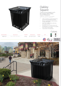 Witt Metal Garbage Cans Oakley Square Collection Page Transparent