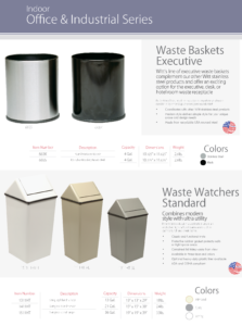 Witt Waste Baskets Executive and Waste Watchers Standard Industrial Garbage Cans Catalog Page Transparent