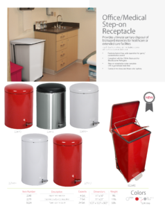 Witt Office/Medical Step-on Receptacle Trash Bins Catalog Page Transparent