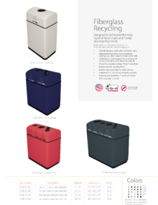 Witt Fiberglass Recycling Trash Can Catalog Page Transparent