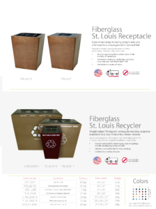 Witt Industrial Garbage Cans Fiberglass St. Louis and Recycler Catalog Page Transparent