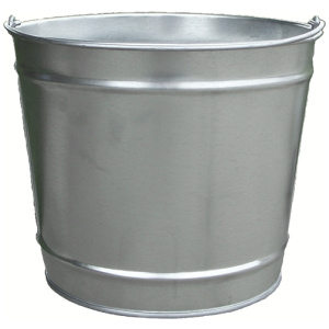 Witt Industries Pails Collection Commercial Garbage Cans in Galvanized Metal