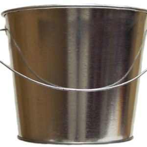 Witt Industries Pails Collection Galvanize Trash Cans in Galvanized Metal