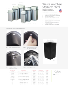 Witt Waste Watchers Stainless Steel Galvanize Trash Cans Catalog Page Transparent