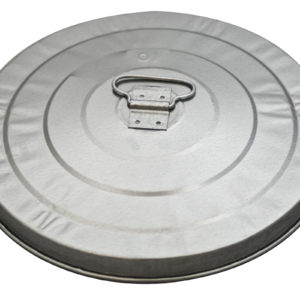 Witt Industries Flat Top Metal Lids Collection Trash Cans in Silver