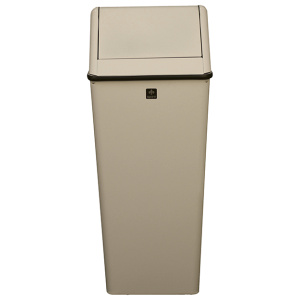 Witt Industries Swing Top Waste Watchers Standard Collection Waste Containers in Almond