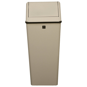 Witt Industries Swing Top Waste Watchers Standard Collection Indoor Trash Can in Almond