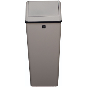 Witt Industries Swing Top Waste Watchers Standard Collection Indoor Trash Can in Silver