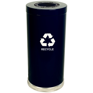 Witt Industries Emoti-Can Recycling Series Collection Recycling Trash Cans in Black