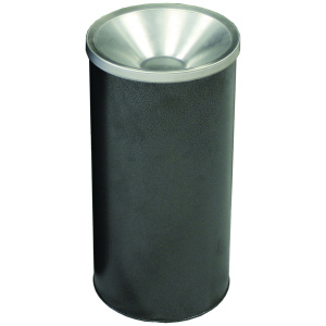 Witt Industries Classic Ash Urn Collection Trash Cans in Silver Vein