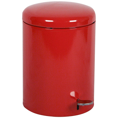 Witt Industries Step-On Receptacles Collection Industrial Trash Cans in Red