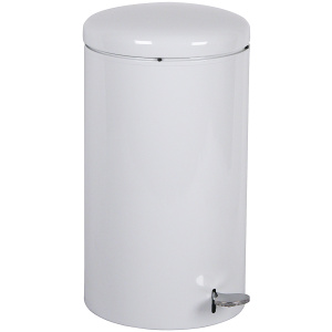 Witt Industries Step-On Receptacles Collection Industrial Garbage Cans in White