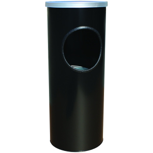 Witt Industries Classic Ash Urn Collection Outdoor Trashcan in Black