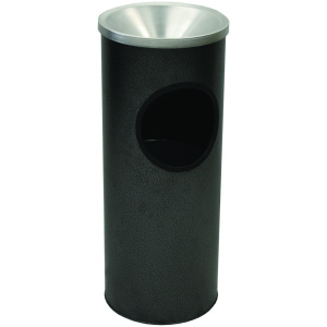Witt Industries Classic Ash Urn Collection Outdoor Trash Cans in Black