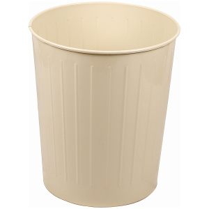 Witt Industries Waste Basket Standard Collection Galvanize Trash Cans in Almond