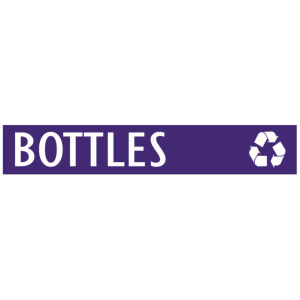 Witt Industries Bottles Recycling Trash Cans Decals Banner Logo in Purple