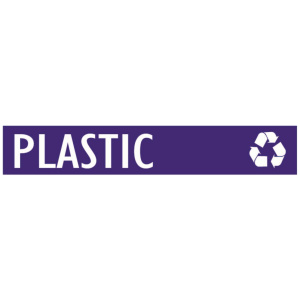 Witt Industries Plastic Recycling Trash Cans Decals Banner Logo in Purple