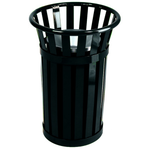 Witt Industries Outdoor Smoking Urns Collection Industrial Garbage Cans in Black