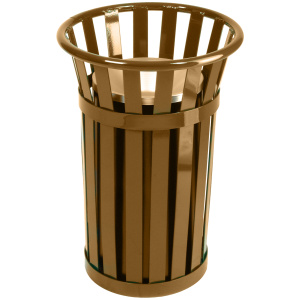 Witt Industries Outdoor Smoking Urns Collection Waste Containers in Brown