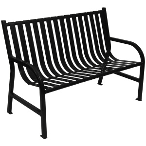 Witt Industries Metal Outdoor Bench Collection in Black