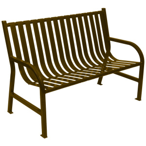 Witt Industries Metal Outdoor Bench Collection in Brown