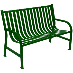 Witt Industries Outdoor Metal Bench Collection in Green