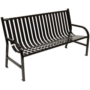 Witt Industries Outdoor Metal Bench Collection in Black