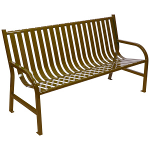 Witt Industries Metal Outdoor Bench Collection in Brown