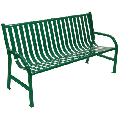 Witt Industries Outdoor Metal Bench Collection in Green