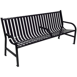 Witt Industries Outdoor Metal Bench Collection in Black