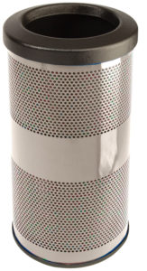 Witt Industries Standard Perforated Collection Flat Top Commercial Waste Receptacles in Cream