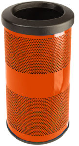 Witt Industries Standard Perforated Collection Flat Top Trash Container in Orange