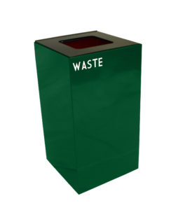 Witt Industries Geo Cube Collection Waste Containers in Green
