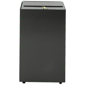 Witt Industries Secure Document Commercial Trash Can in Black