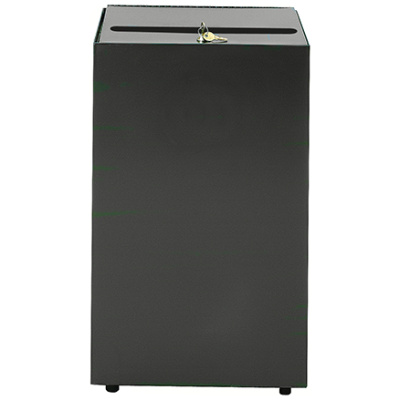 Witt Industries Secure Document Commercial Trash Can in Black
