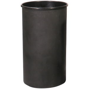Witt Industries Round Liners Collection Trash Bins in Black