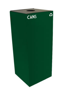 Witt Industries Geo Cube Collection Cans Recycling Trash Cans in Green